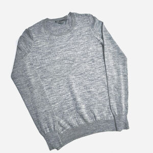 Vince Mens Sweater Gray Crewneck Sweater 100% Wool S